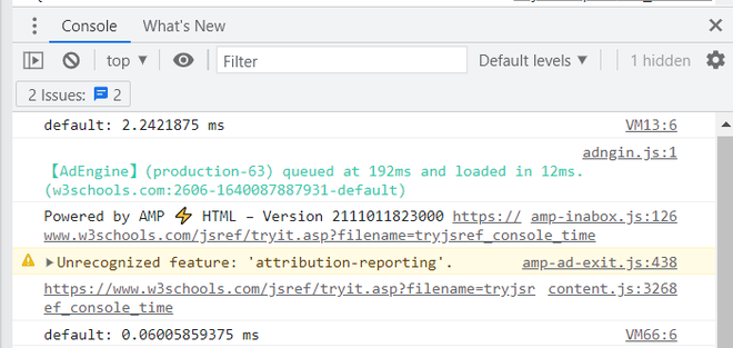 HTML 解释所有Console对象