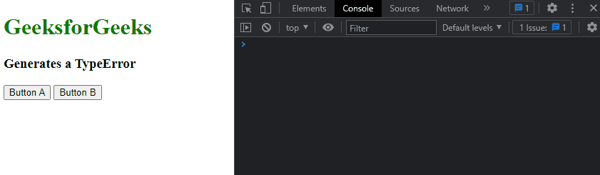 JavaScript Click()方法不起作用，并且控制台返回一个错误消息