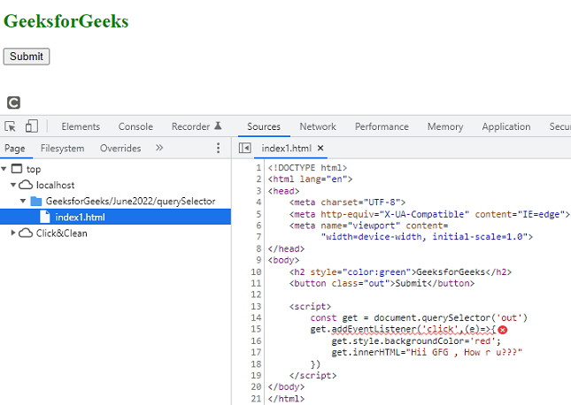 HTML document.querySelector返回null但元素存在