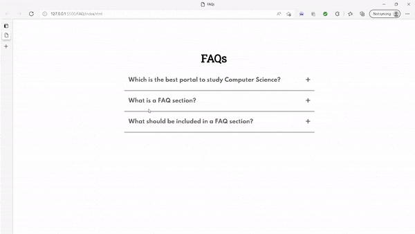 JavaScript 如何创建常见问题解答（FAQ）页面