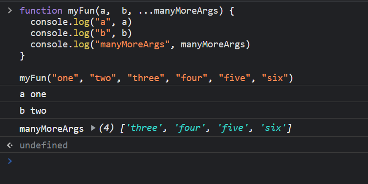 JavaScript 扩展、默认和剩余参数是什么