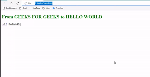 JavaScript 如何使用history API在网页之间导航