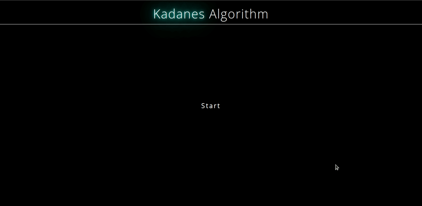 如何使用HTML CSS和Javascript制作Kadanes算法可视化器