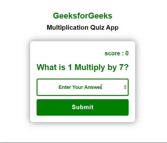 使用HTML CSS和JavaScript创建乘法测验Web应用 使用HTML CSS和JavaScript创建乘法测验Web应用