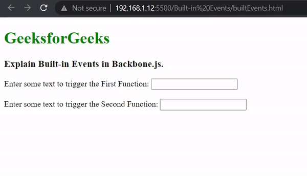 Backbone.js 解释内置事件