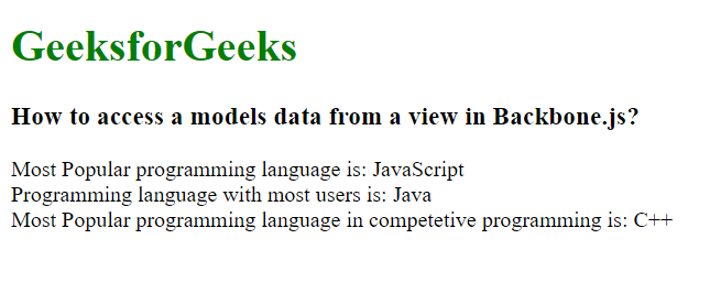 Backbone.js 如何从视图中访问模型的数据