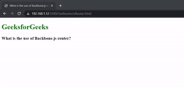 Backbone.js 路由器的用途是什么