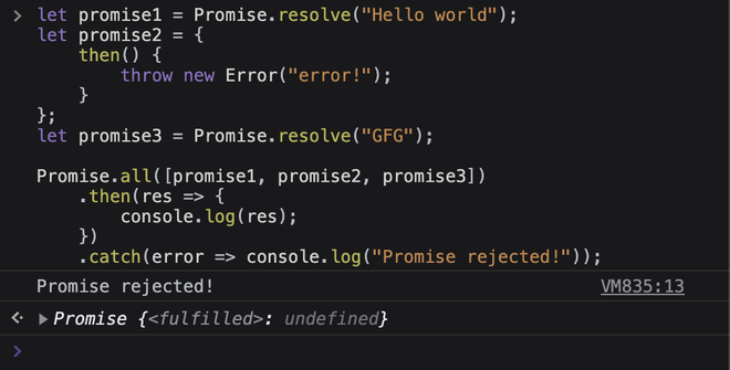 JavaScript 为什么当一个非 Promise 抛出错误时Promise.all 不会拒绝