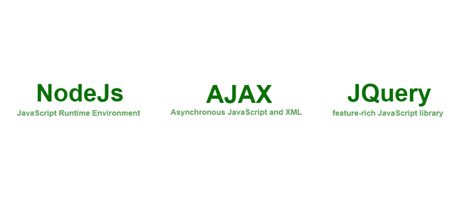 Node.js AJAX和jQuery之间的区别