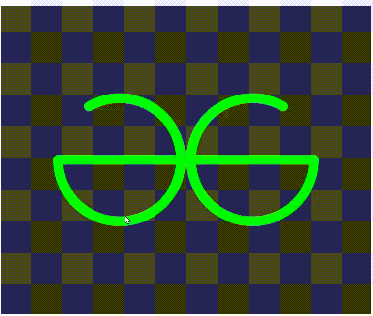 如何使用p5.js创建GeeksforGeeks标志