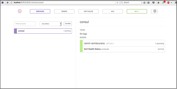 Consul 使用UI