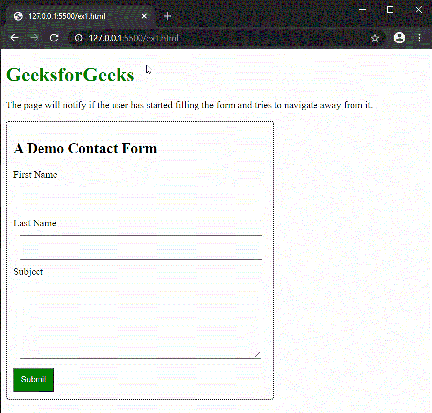 JavaScript 如何显示在离开网页时显示未保存更改的警告 JavaScript 如何显示在离开网页时显示未保存更改的警告