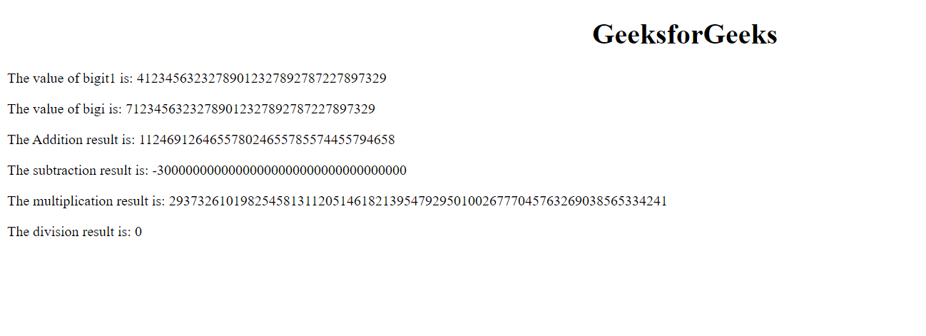 JavaScript 如何处理大数