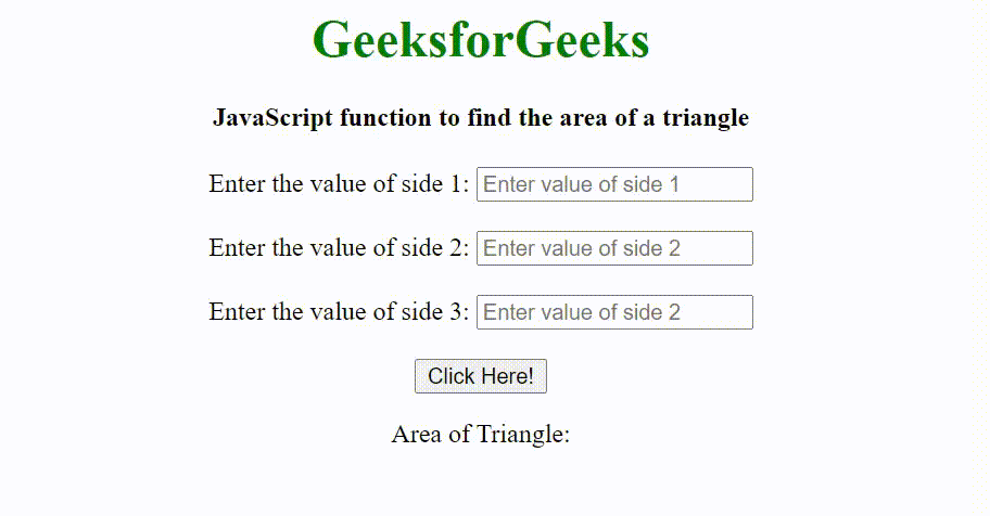 JavaScript 如何计算三角形的面积