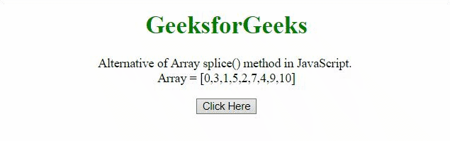 JavaScript Array splice()方法的替代方法