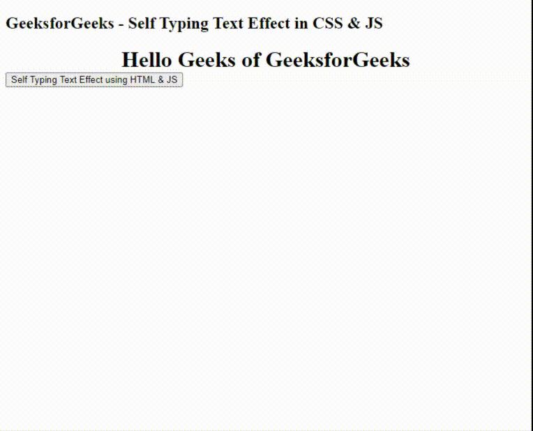 使用CSS和JavaScript的自我输入文本效果