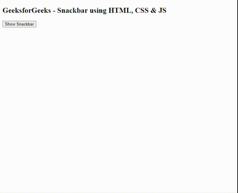 如何使用HTML，CSS和JavaScript创建Snackbar