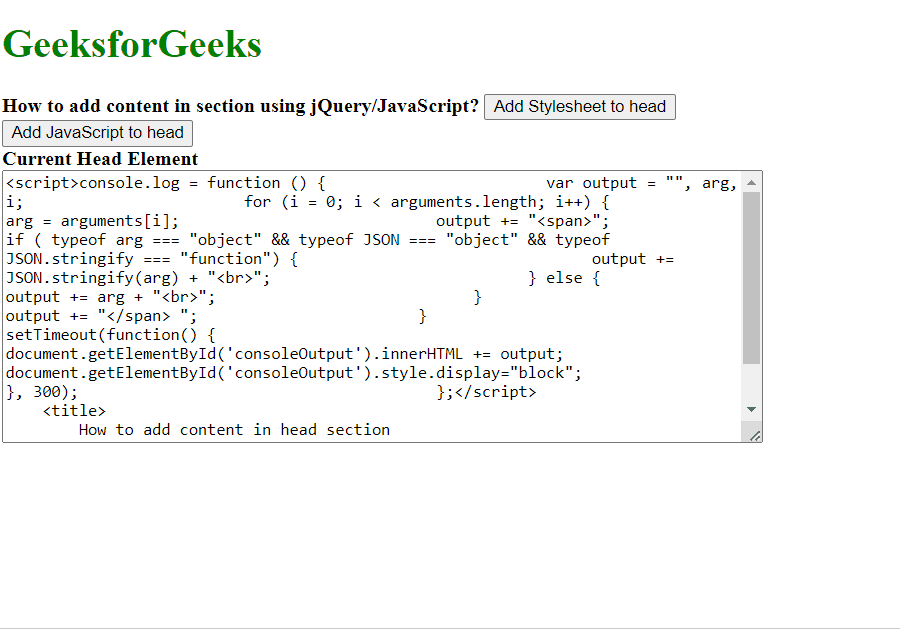 如何使用jQuery/JavaScript在head部分添加内容
