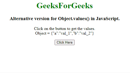 JavaScript 实现Object.values()的方法