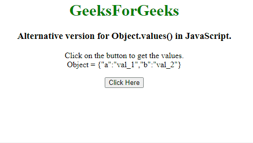 JavaScript 实现Object.values()的方法