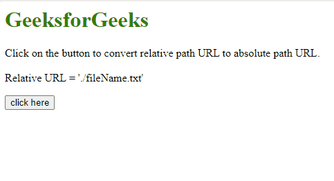JavaScript 将相对路径URL转换为绝对路径URL