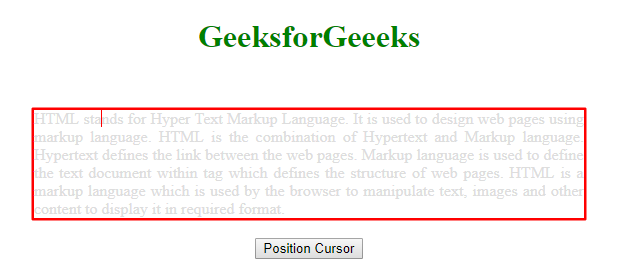 JavaScript 如何在content-editable元素中设置光标位置