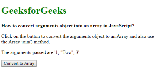 JavaScript 如何将arguments对象转换为数组