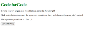 JavaScript 如何将arguments对象转换为数组