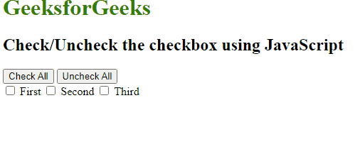 JavaScript 如何勾选/取消勾选复选框 JavaScript 如何勾选/取消勾选复选框