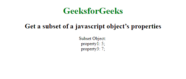 JavaScript 如何获取对象的子集属性