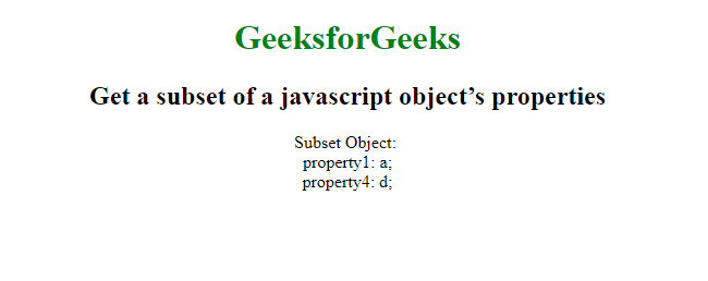 JavaScript 如何获取对象的子集属性