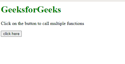 在onclick事件中调用多个JavaScript函数
