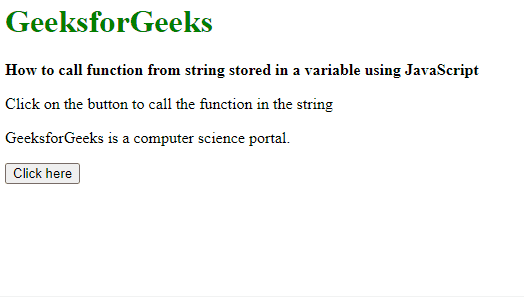JavaScript 如何从字符串中的名称调用函数 JavaScript 如何从字符串中的名称调用函数
