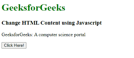 JavaScript 修改HTML内容