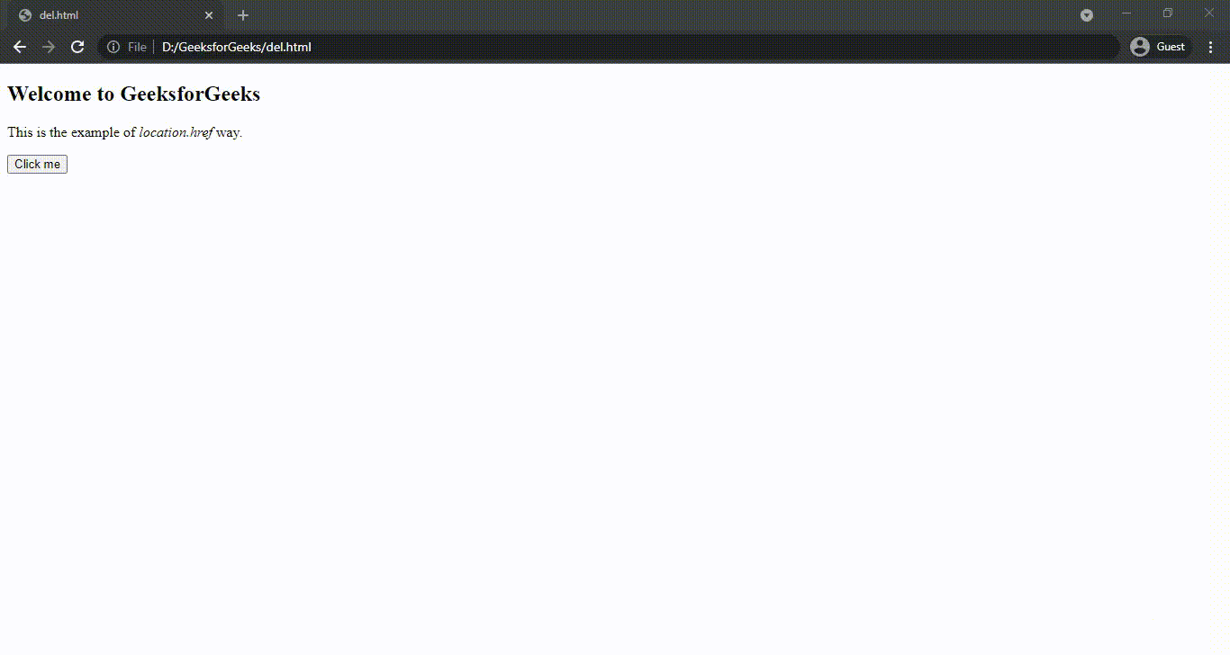 JavaScript 如何重定向到另一个网页