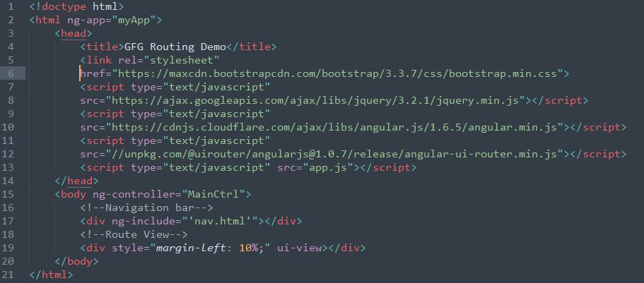 使用Angular UI Router进行Angular JS中的路由
