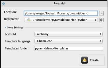 Pycharm Pyramid支持