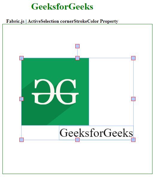 Fabric.js ActiveSelection角边颜色属性