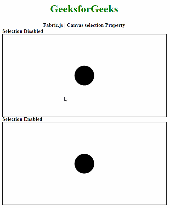 Fabric.js Canvas选择属性