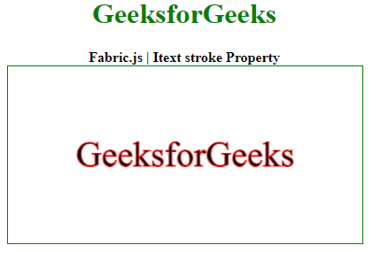 Fabric.js Itext描边属性