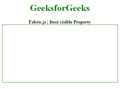 Fabric.js Itext visible属性