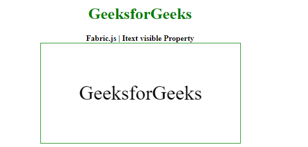 Fabric.js Itext visible属性