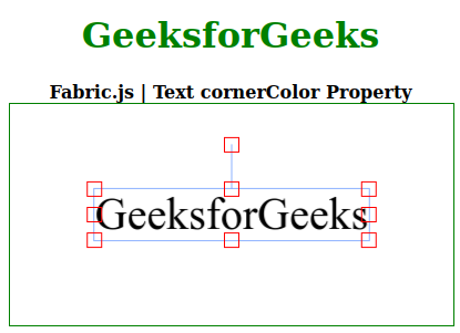 Fabric.js 文本 cornerColor 属性
