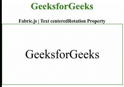 Fabric.js 文本centeredRotation属性