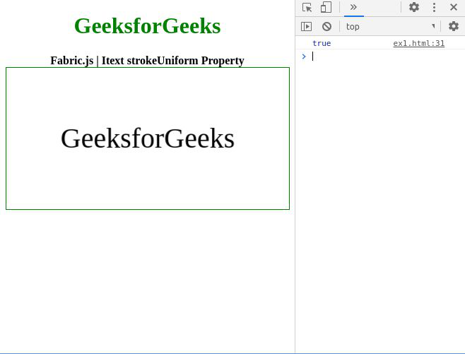 Fabric.js Itext strokeUniform 属性