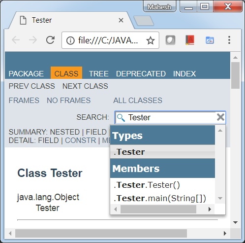 Java9 改进的JavaDocs