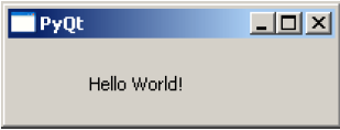 PyQt Hello World示例