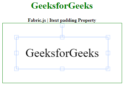 Fabric.js Itext padding属性