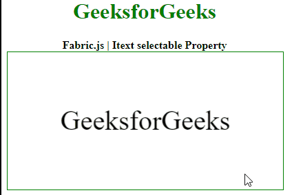 Fabric.js 可选择Itext属性