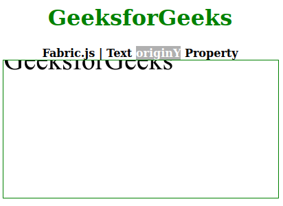 Fabric.js Text originY 属性